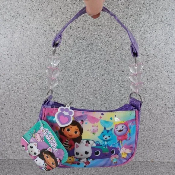 Purse Gabby's Dollhouse Glitter Shoulder Bag Girls Kids Fashion Accessory - Picture 7 of 7